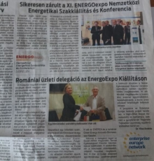 Sikeresen zárult a XI. ENERGOexpo Nemzetközi Energetikai Szakkiállítás és Konferencia
